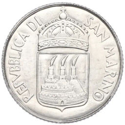 Монета 2 лиры 1973 года Сан-Марино