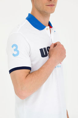U. S. Polo Assn Мужская белая футболка с воротником-поло - U.s. polo assn фото 7