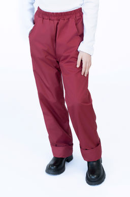 Брюки на поясе демисезонные бордовые