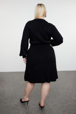 Siyah Orgu Detayl? Fitilli Triko Elbise TBBAW24AH00018 - Trendyolmilla фото 5