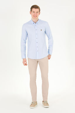 Рубашка мужская голубая Uzunkol Basic - U.s. polo assn фото 3