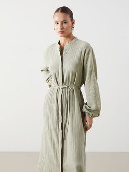 Hakim Yaka M?slin Kad?n G?mlek Elbise