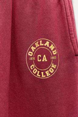 VARSITY WASHED-EFFECT JOGGER TROUSERS - Zara фото 10