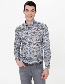 Haki Slim Fit Uzun Kollu G_mlek