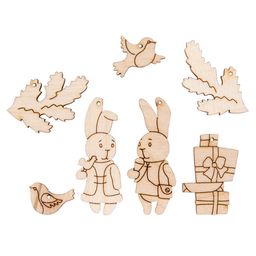Заготовка для декорирования Mr. Carving ВД-1135 Мини набор Зайчики №2 фанера 0.3 см