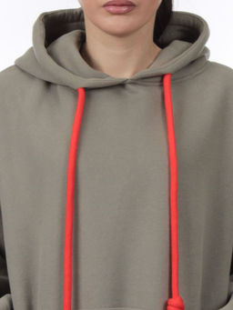 2226 GRAY GREEN Толстовка женская (85% хлопок, 10% полиэстер, 5% спандекс) - Fashion фото 4