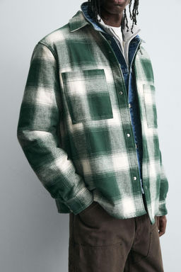 QUILTED CHECK OVERSHIRT