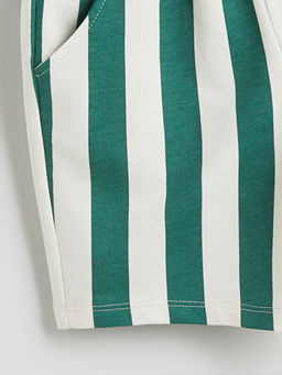 Beli Lastikli ?izgili Erkek ?ocuk ?ort