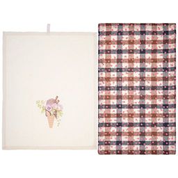 НАБОР ПОЛОТЕНЕЦ ИЗ 2-Х ШТ МОРОЖЕНОЕ,50Х30СМ, МАХРА ШАМП+РОГОЖКА 100 - Lefard фото 2