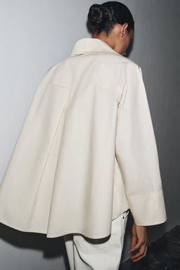 ZW COLLECTION OVERSIZE PLEATED SHIRT