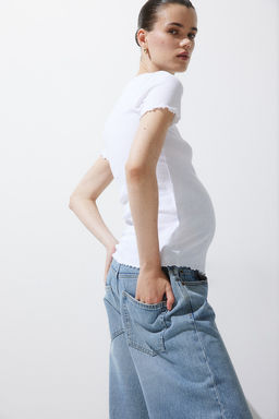 MAMA Pack de 2 camisetas de algodon acanalado - H&m фото 4