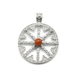 Подвеска Колесо с сердоликом 30мм