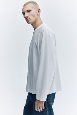 Camiseta de punto de manga larga Oversized Fit - H&m фото 8