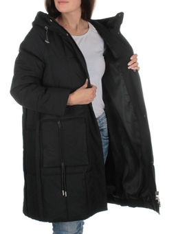 22-110 BLACK Куртка зимняя облегченная женская (150 гр. холлофайбер) - Фабричный китай фото 6