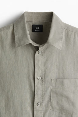 Camisa en mezcla de lino Regular Fit - H&m фото 10