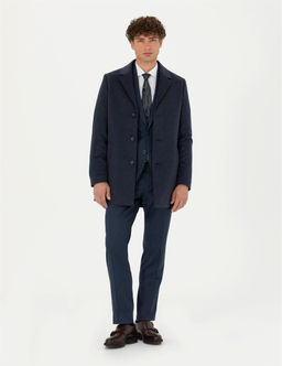 _ndigo Y_n Kar___ml_ Ekstra Slim Fit Ka_e Kaban - Pierre cardin фото 4