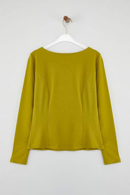 Siyah Fitted/Vucuda Oturan Uzun Kollu Kay?k Yaka Esnek Orme Bluz TWOAW26BZ00108 - Trendyolmilla фото 10