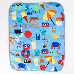 Пеленка на непромокаемой основе, 50х65 см., голубой МИКС - Крошка я фото 3