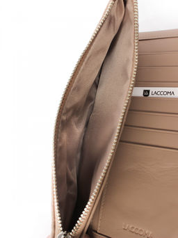 LACCOMA кошелек LA-1088-З-серо-бежевый натуральная замша