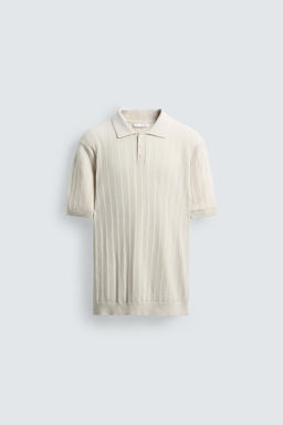RIBBED KNIT POLO SHIRT - Zara фото 13
