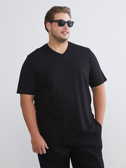 V Yaka K?sa Kollu Penye Erkek Ti??rt