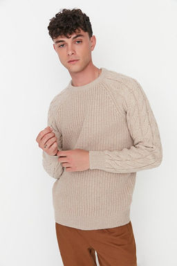 Ta_ Casual Unisex Regular Fit Y_nl_ Bisiklet Yaka Sa_ _rg_ Detayl_ Triko Kazak TMNAW22KZ2059 - Trendyolmilla фото 2