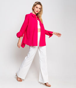 Рубашка #ОБШ1458, малиновый - Dommod фото 4