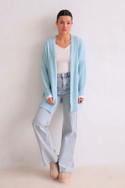 Martichelli Кардиган голубой с косами  фото 6