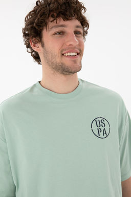 Erkek Oversize Fit Bisiklet Yaka Su Ye_ili Ti__rt Sepette S_rpriz _ndirim - U.s. polo assn фото 3