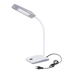 TLD-545 Grey-White/LED/350Lm/3500K Светильник настольный, 4W. Механический выключатель. Серый с белым. ТМ Uniel