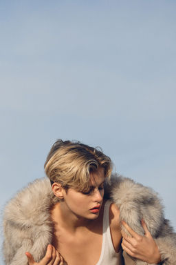Cropped fluffy jacket - H&m фото 7