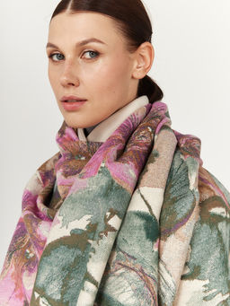 в составе ШЕРСТЬ и КАШЕМИР Большой, мягкий, теплый двусторонний палантин - Tantino фото 4