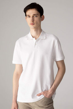 New Regular Fit K?sa Kollu Basic Duz Polo Tisort - Defacto фото 10