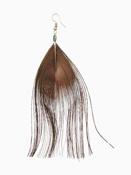 Серьги «Павлин», 5×12 см, разноцветные