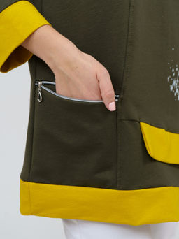 853 Туника "хаки/горчица"