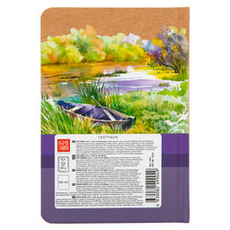 Аква-колор IZO-BK-1015 Скетчбук 120 г/м2 120 г/м2 14.8 х 10.4 см сшивка 80 л. 02 крафт  фото 3