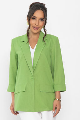 Пиджак льняной Мэрлин (зеленый) Б15429-7М