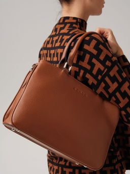 Кожаная сумка Deboro 30640 фундук