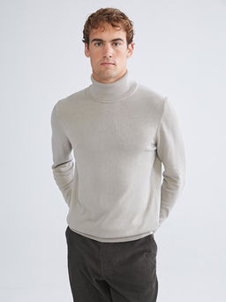 Bal?k?? Yaka Uzun Kollu Erkek Triko Kazak