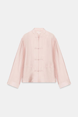 CAMISA SATINADA ALAMARES ZW COLLECTION / Rosa pastel