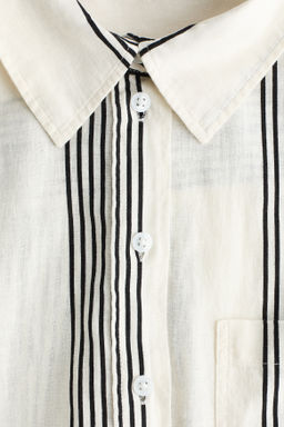 Camisa en mezcla de lino - H&m фото 3