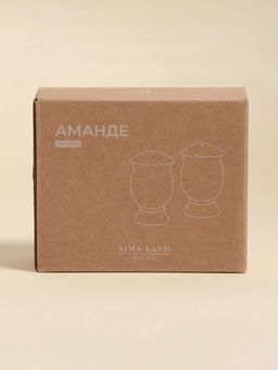 Набор для специй SL Home «Аманде», 5×5×8 см, солонка, перечница, фарфор, белый