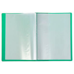 Цена за 2 шт. Папка с 20 вкладышами А5, 500 мкм, Calligrata, 9 мм, карман на корешке, зелёная
