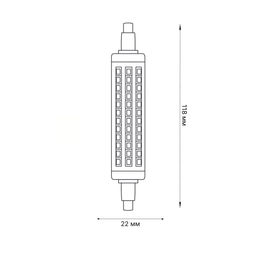 LED-J118-12W/WW/R7s/CL PLZ06WH Лампа светодиодная. Прозрачная. Теплый белый свет. Картон. ТМ Uniel.