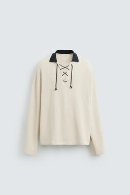 TEXTURED SWEATSHIRT WITH DRAWSTRING - Zara фото 7