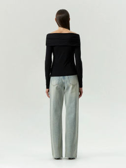 Лонгслив с открытыми плечами, B3111/mistery