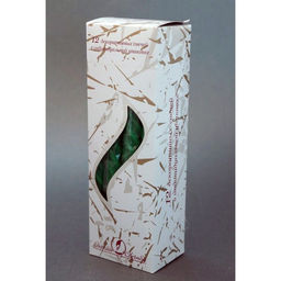 Цена за 2 шт. Свеча витая, 2.3×24.5 см, 5 ч, 50 г, тёмно-зелёная