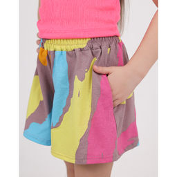 Комплект топ кашкорсе неон, шорты кулирка 7896900104