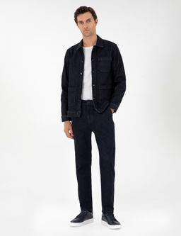 Темно-синие джинсовые брюки-морковки - Cacharel фото 7