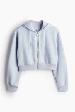 Chaqueta sudadera cropped con capucha y cremallera - H&m фото 6